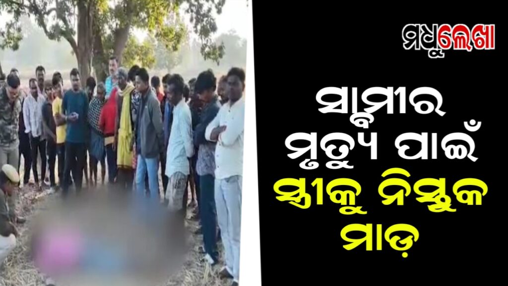 ସ୍ବାମୀର ମୃତ୍ୟୁ ପାଇଁ ସ୍ତ୍ରୀକୁ ଦାୟୀ କରି ନିସ୍ତୁକ ମାଡ଼