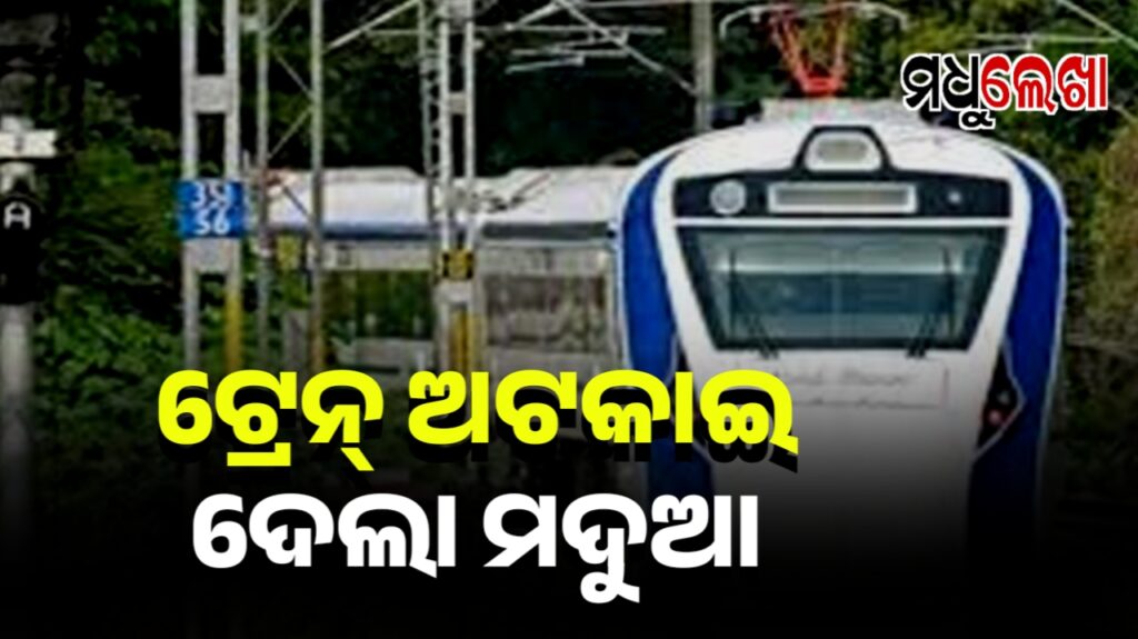 ଭୁବନେଶ୍ୱରର ରାଜମହଲ ଛକ ନିକଟରେ ଟ୍ରେନ୍ ଅଟକାଇ ଦେଲା ମଦ୍ୟପ ଯୁବକ