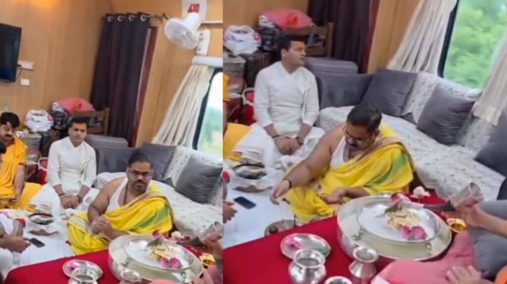 ଚଳନ୍ତା ଟ୍ରେନରେ ରୁଦ୍ରାଭିଷେକ, ୩ ଲକ୍ଷ ଟଙ୍କାରେ ବୁକ୍ କରିଥିଲେ ବ୍ୟକ୍ତି